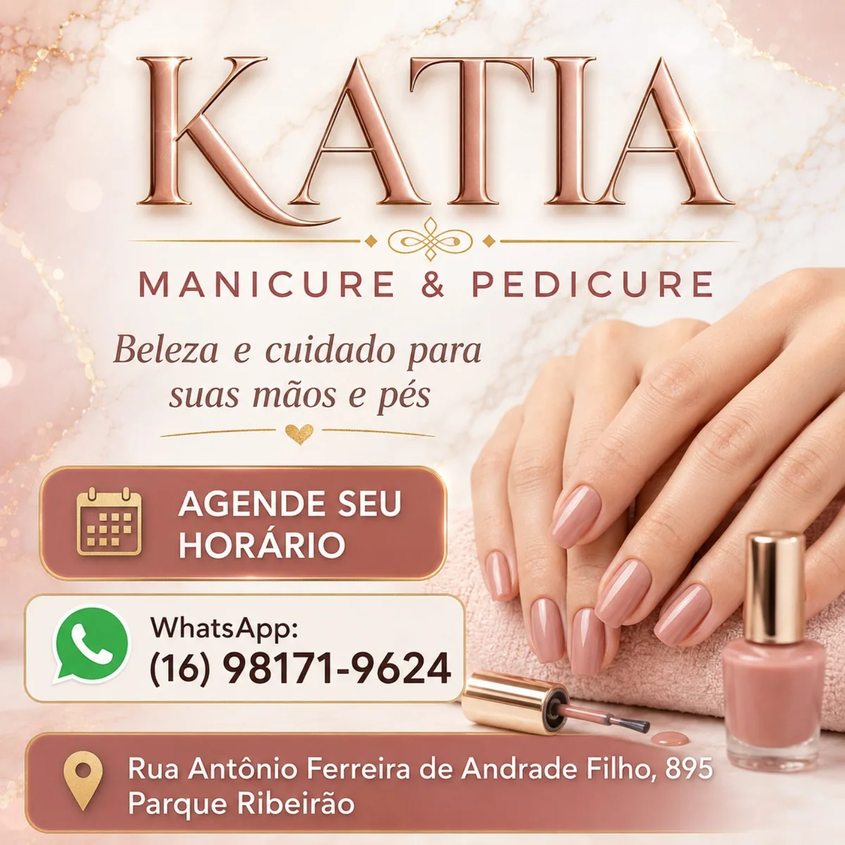 Arte de agenda aberta para manicure