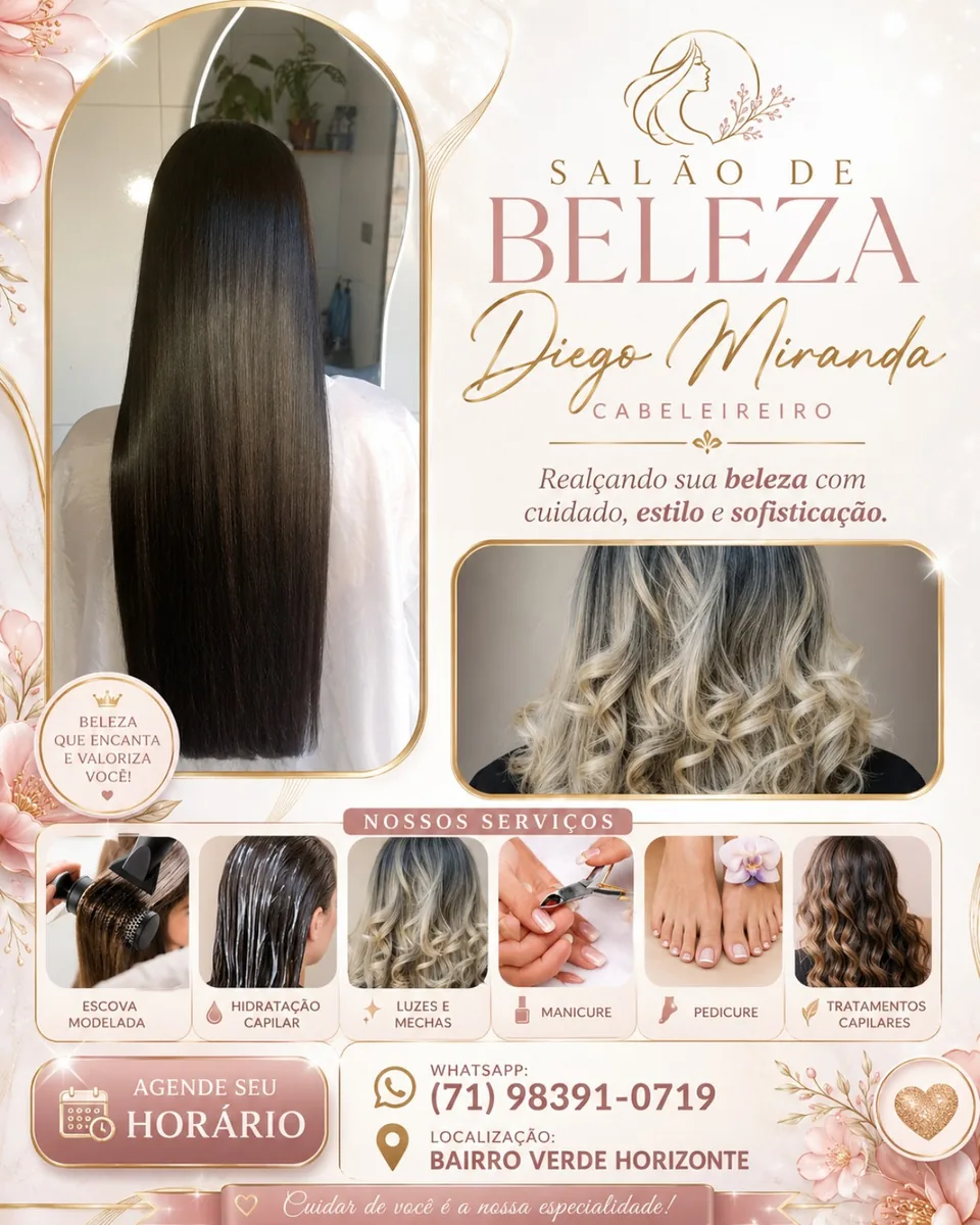 Arte delicada para salão de beleza