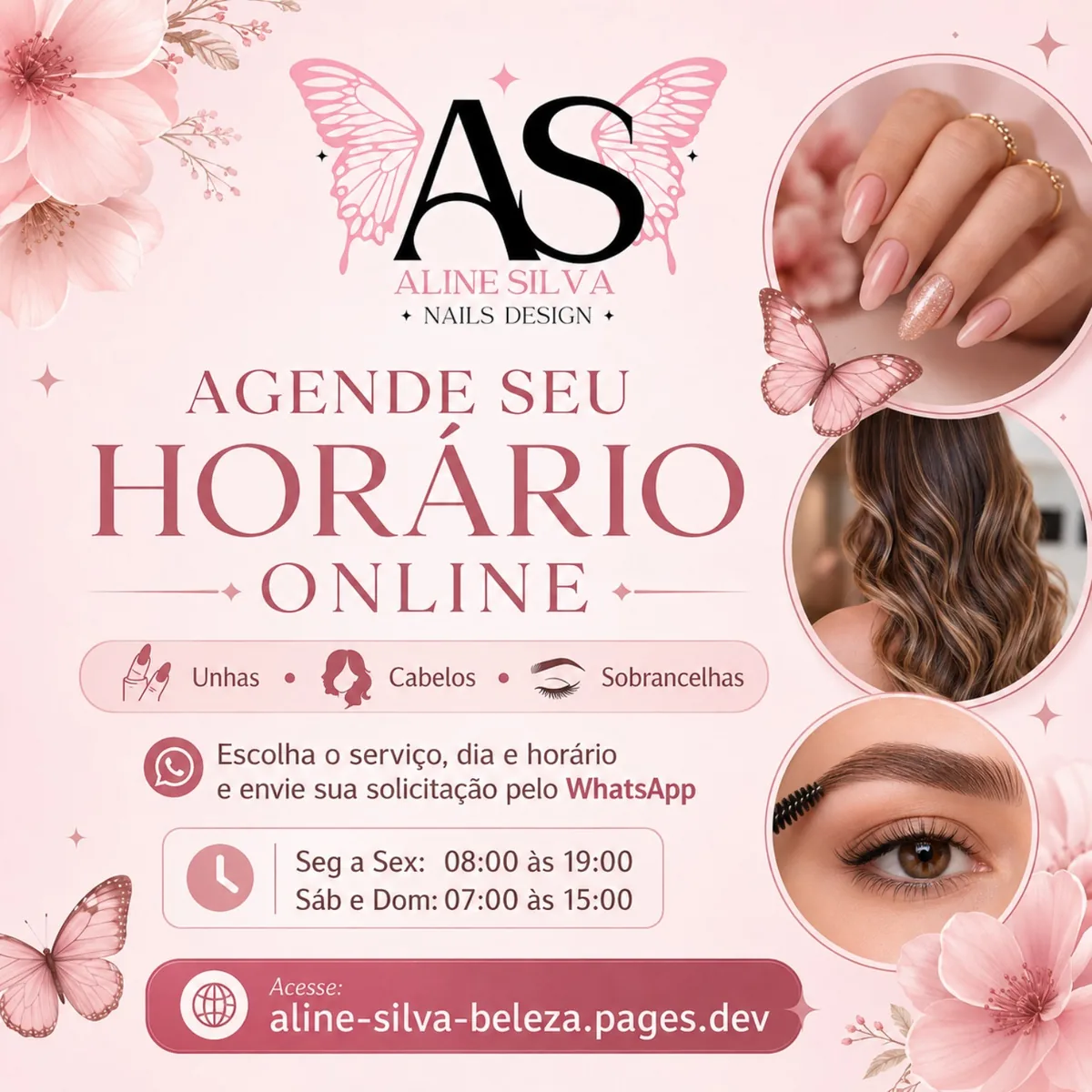 Site de agendamento Aline Silva